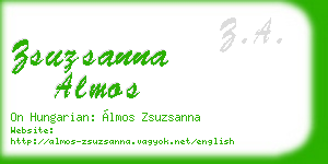 zsuzsanna almos business card